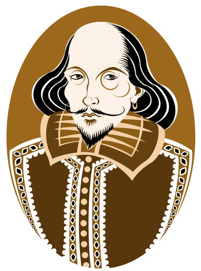 William Szekspir, angielski poeta i dramaturg ochrzczony 26 kwietnia 1564 - 23 kwietnia 1616 autorstwa Neale Osborne