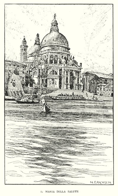 S Maria Della Salute (litografia) autorstwa Nelly Erichsen