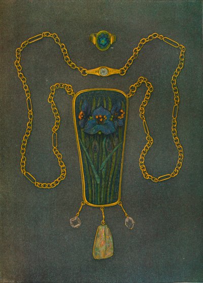 Naszyjnik ze złota, emalii i kamieni szlachetnych, ok. 1901 r. autorstwa Nelson Ethelred Dawson