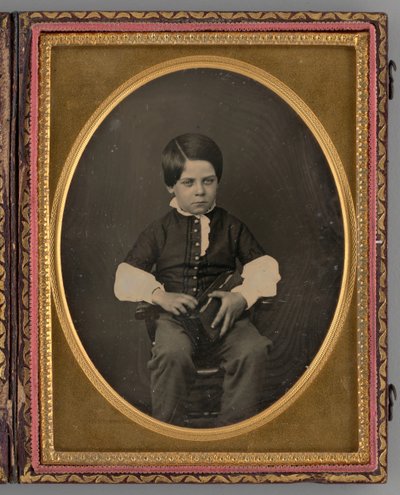Portret siedzącego chłopca bez tytułu, 1853. autorstwa Nelson