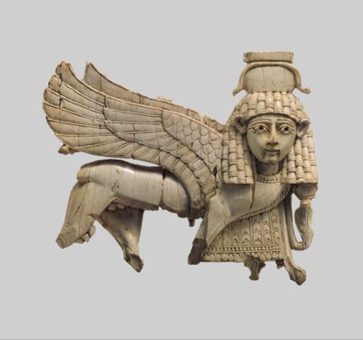 Ażurowa tablica z kroczącym sfinksem, ok. IX-VIII w. p.n.e. (kość słoniowa) autorstwa Neo Assyrian