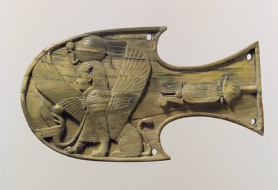 Płaskorzeźbione klapki dla koni z siedzącym sfinksem, ok. VIII w. p.n.e autorstwa Neo Assyrian Neo Assyrian