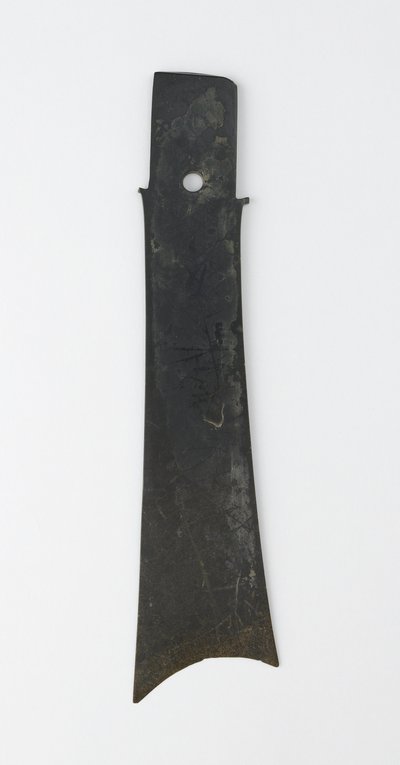 Dłuto rozwidlone (zhang), kultura Qijia, ok. 2500-2000 pne (nefryt (nefryt)) autorstwa Neolithic Period Chinese School
