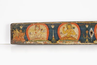 Rękopis The Five Protections, tylna okładka, 1138 (nieprzezroczyste wc i tusz na drewnie) autorstwa Nepalese School