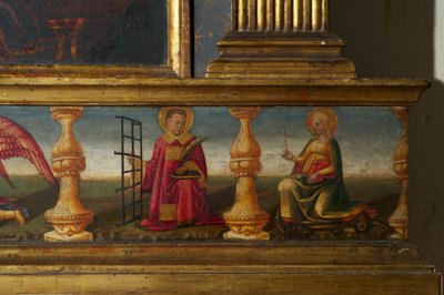 Detal z Koronacji NMP (tempera na drewnie) autorstwa Neri di Bicci