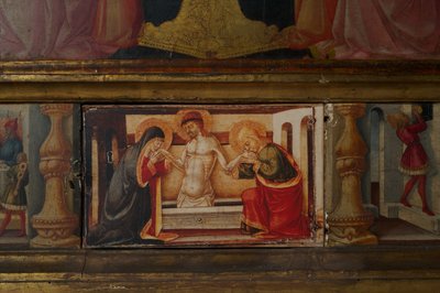Detal z Koronacji NMP (tempera na drewnie) autorstwa Neri di Bicci