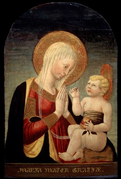 Madonna z Dzieciątkiem z granatem, XV w. autorstwa Neri di Bicci
