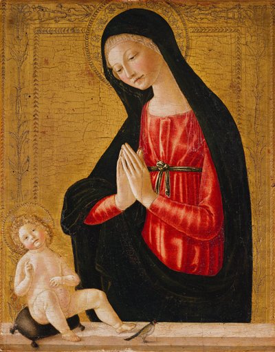 Madonna adorująca Dzieciątko autorstwa Neroccio di Landi
