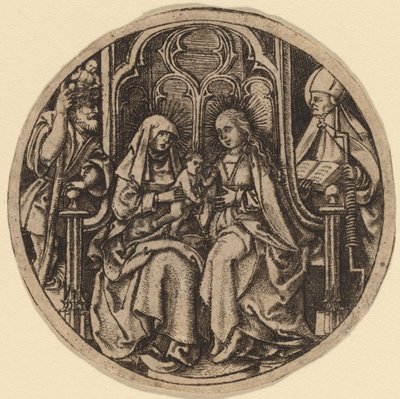Madonna z Dzieciątkiem ze świętymi Krzysztofem i Erasmusem autorstwa Netherlandish 15th Century