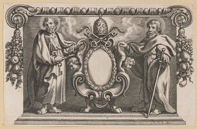 Winieta do księgi dedykowanej papieżowi Urbanowi VII autorstwa Netherlandish 17th Century after Sir Peter Paul Rubens