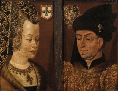 Portrety Filipa Dobrego i Izabeli Portugalskiej, XVI wiek autorstwa Netherlandish Master