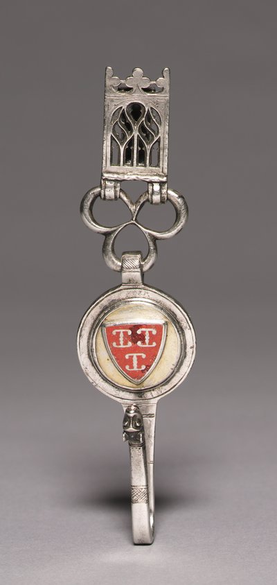 Clavendier (hak na pasek), ok. 1400 (srebro, pozłacane srebro, emalia champlevé) autorstwa Netherlandish School