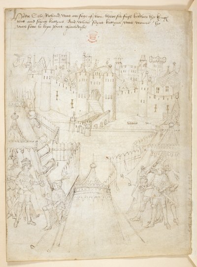 Bawełna Juliusz E. IV, art. 6, „Korowód Beauchamp”, c.1483 (atrament na welinie) autorstwa Netherlandish School