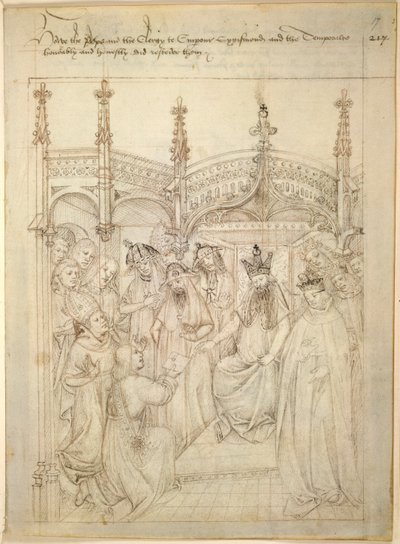 Bawełna Juliusz E. IV, art. 6, „Korowód Beauchamp”, c.1483 (atrament na welinie) autorstwa Netherlandish School
