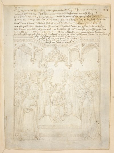 Bawełna Juliusz E. IV, art. 6, „Korowód Beauchamp”, c.1483 (atrament na welinie) autorstwa Netherlandish School
