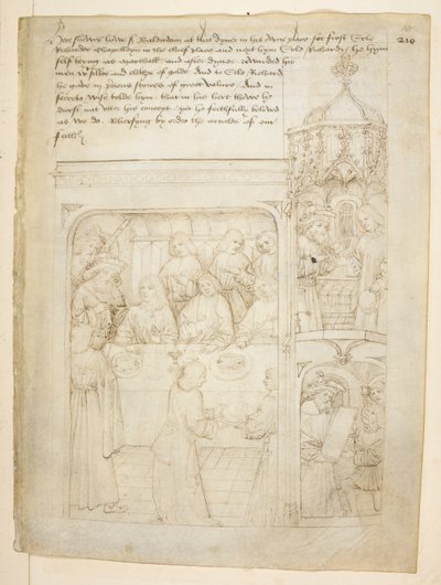 Bawełna Juliusz E. IV, art. 6, „Korowód Beauchamp”, c.1483 (atrament na welinie) autorstwa Netherlandish School