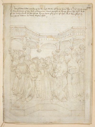 Bawełna Juliusz E. IV, art. 6, „Korowód Beauchamp”, c.1483 (atrament na welinie) autorstwa Netherlandish School