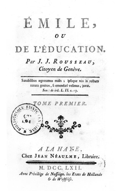 Frontyspis dla Emila autorstwa Jean-Jacques Rousseau, 1762 autorstwa Netherlandish School