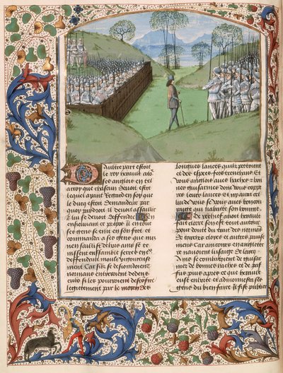 MS Royal 15 E.IV fol.231v Palisada saska w bitwie pod Hastings (1066) z 