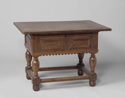 Tabela płac, ok.1600-50 (dąb) autorstwa Netherlandish School