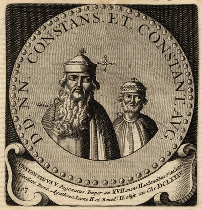 Portret cesarzy bizantyjskich Konstansa II i Konstantyna IV. autorstwa Netherlandish School
