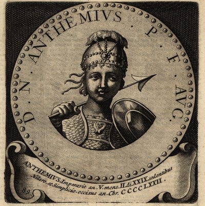 Portret rzymskiego cesarza Antemiusza. autorstwa Netherlandish School