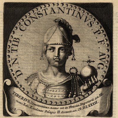 Portret cesarza rzymskiego Tyberiusza II Konstantyna. autorstwa Netherlandish School