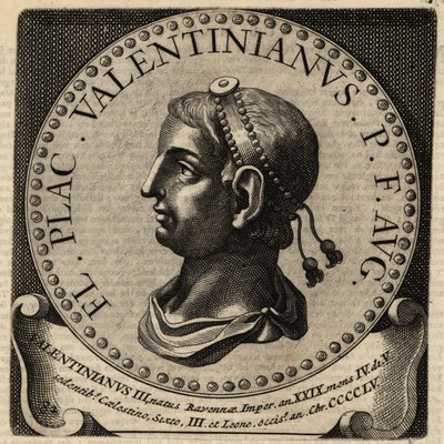 Portret cesarza rzymskiego Walentyniana III. autorstwa Netherlandish School