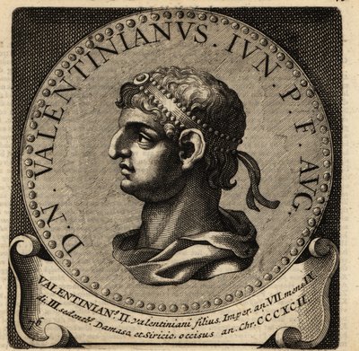 Portret cesarza rzymskiego Walentyniana II. autorstwa Netherlandish School