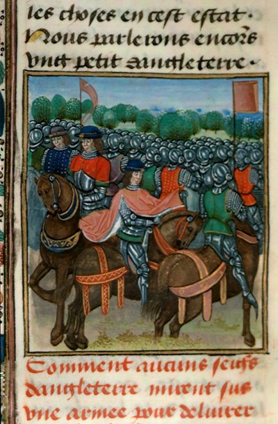 Royal 18 E.II fol.411v Rebelia przeciwko Henrykowi IV (1367-1413) z księgi IV 