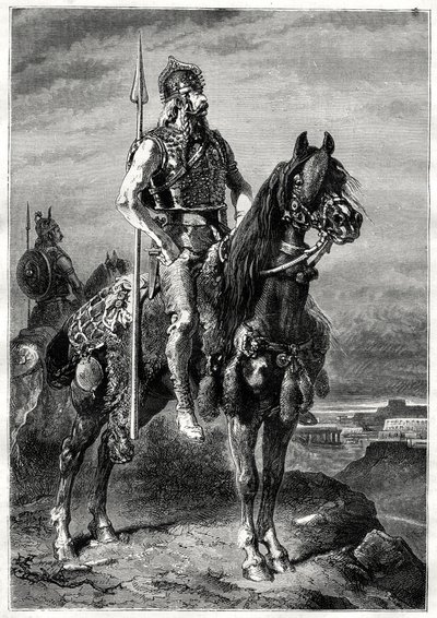 Jeździec galijski, XIX w. autorstwa Neuville