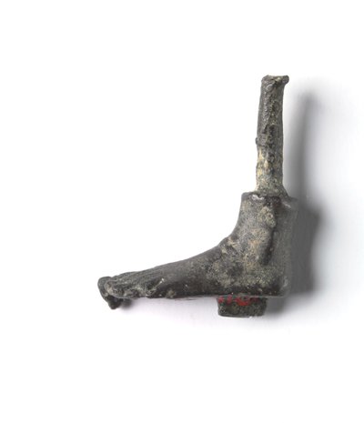Brązowy wierzchołek z „Pakietu Shawabty”: Stopa, późna dynastia z końca XVIII do XIX, c.1336-1256 pne (brąz) autorstwa New Kingdom Egyptian