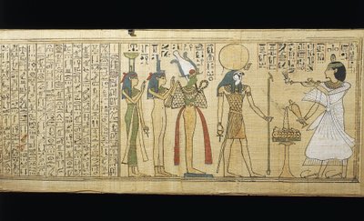 Papirus Chonsumesa, Księga Umarłych zmarłych składających ofiary Ozyrysowi, Izydzie i Neftydzie, Trzeci Okres Przejściowy autorstwa New Kingdom Egyptian