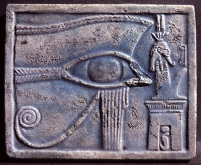 Oko Udjat, Nowe Cesarstwo (ok. 1570-1085 p.n.e.) (płaskorzeźba) autorstwa New Kingdom Egyptian