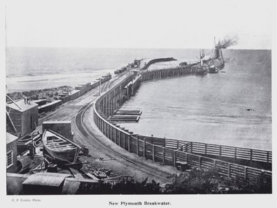 New Plymouth, Nowa Zelandia: New Plymouth Breakwater (zdjęcie czarno-białe) autorstwa New Zealand Photographer