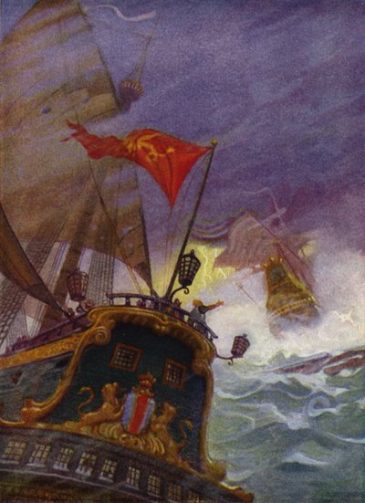 Ilustracja do Westward Ho! Charles Kingsley (kolor lito) autorstwa Newell Convers (after) Wyeth