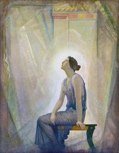 Odyseja: Żałoba Penelope (kolor lito) autorstwa Newell Convers (after) Wyeth