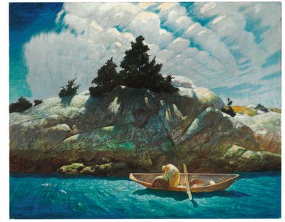 Półka z czarnego świerku (Homar z półki z czarnego świerku) autorstwa Newell Convers Wyeth