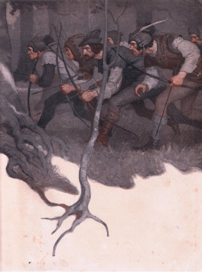 Projekt okładki wewnętrznej, 1916 autorstwa Newell Convers Wyeth