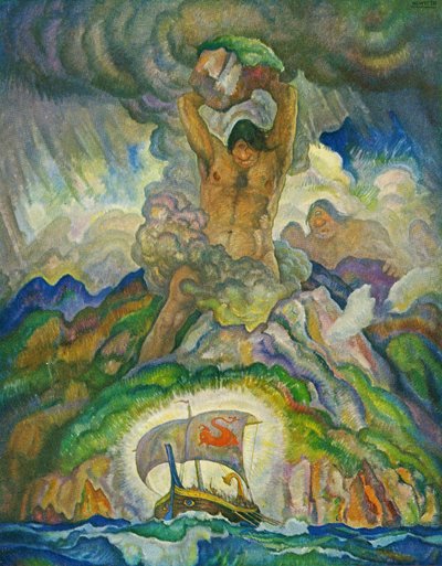 Polifem, cyklop autorstwa Newell Convers Wyeth