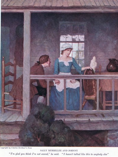 Sally Merrillee i Johnny: Cieszę się, że myślisz, że się nie boję, powiedział. Z nikim innym tak nie rozmawiałem, 1928 autorstwa Newell Convers Wyeth