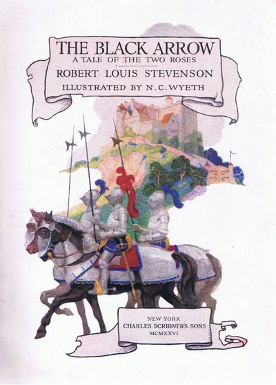 Strona tytułowa Czarnej Strzały autorstwa Newell Convers Wyeth