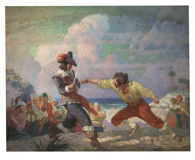 Pojedynek na plaży autorstwa Newell Convers Wyeth