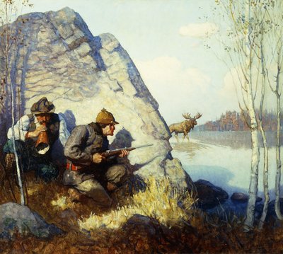 Wezwanie łosia autorstwa Newell Convers Wyeth