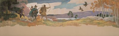 Łowcy indyków, 1941 autorstwa Newell Convers Wyeth