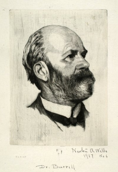 Portret doktora Burrilla autorstwa Newton A. Wells