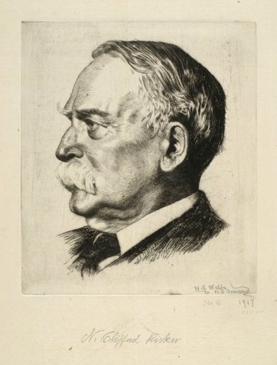 Portret N. Clifforda Rickera autorstwa Newton A. Wells