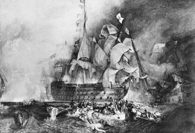 HMS Victory, brytyjski okręt wojenny, ok. 1805 r. autorstwa Newton and Co