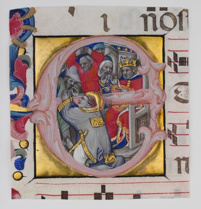 Rękopis Iluminacja z męczeńską śmiercią św. 1394-1402. autorstwa Niccolò di Giacomo da Bologna