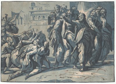 Chrystus uzdrawiający trędowatych, 1540-50., 1540-50. autorstwa Niccolo Vicentino